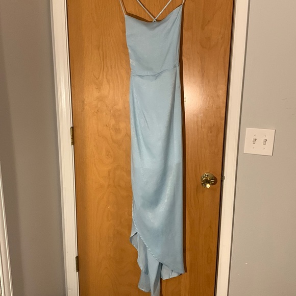 Almost new baby blue prom dress - Picture 1 of 4